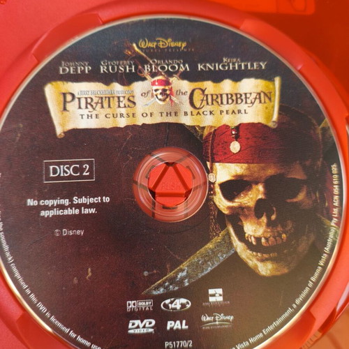 Pirates of the Caribbean The Curse of Black Pearl 2 DVD Special Collectors Edition like new