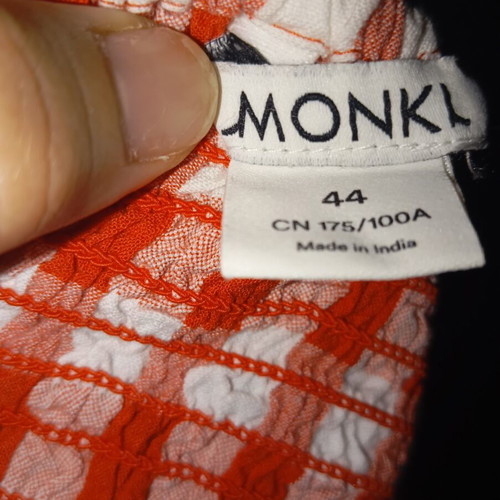 Monki crop top XL/XXL red and white like new