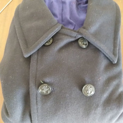 Navy woolen pea coat unused