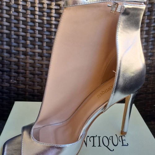 Silver sandals boots size 39 new