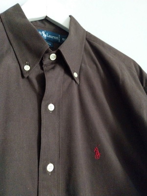Ralph Lauren men's dress shirt, brown, size XXL