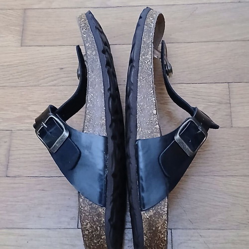 Naturelle Comfort women's sandals with cork anatomical sole size 38 used, black