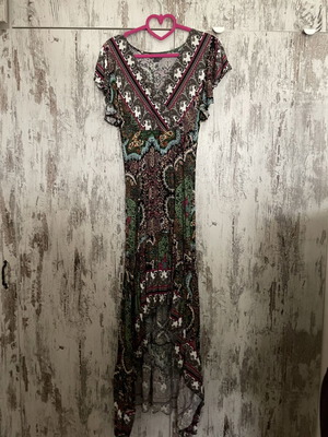 Attrattivo Boho maxi dress asymmetrical with ruffles, like new, size S