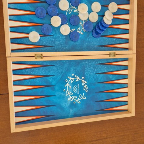 Olympic Games Athens 2004 Backgammon and Chess Set like new