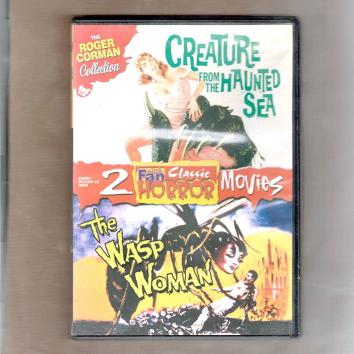 2 DVDs used Creature from the Haunted Sea & The Wasp Woman movies