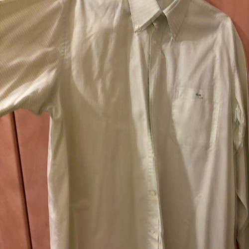 Lacoste shirt size 44 green checkered like new