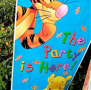Winnie the Pooh Μεγάλη πλαστική αφίσα για πάρτυ γενεθλίων