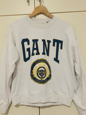 Gant women's sweatshirt used, size M, white with back stain