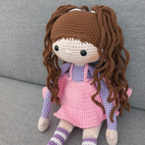 Handmade doll new, knitted 40 cm