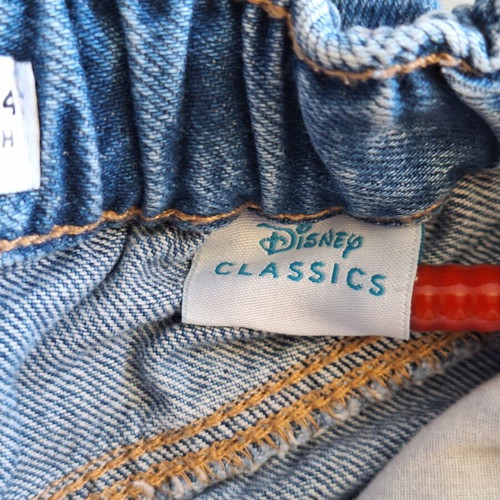 Zara Kids Disney Stitch wide leg embroidered denim jeans, size 9