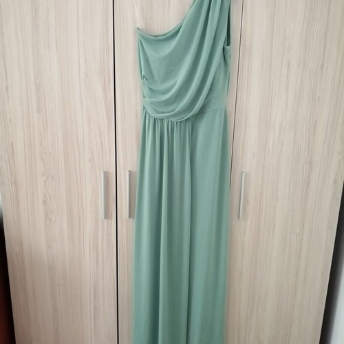 Italian long elegant green bodycon dress, size M