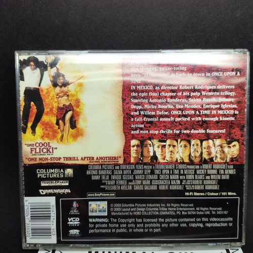 Once Upon a Time in Mexico VCD used, 2-disc, action and adventure