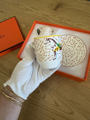 Σετ καφέ για δύο Hermes καινούργιο, 100% πορσελάνη