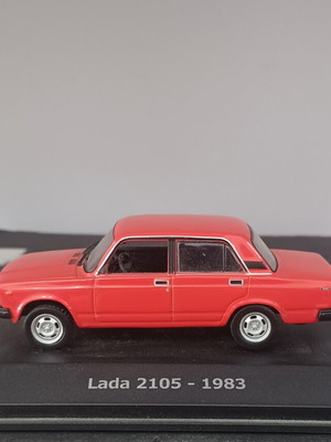 Lada 2105 model 1983 new, red metal toy car