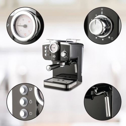 IQ Espresso Machine 1100W 20bar pressure used, 1.25 lt capacity