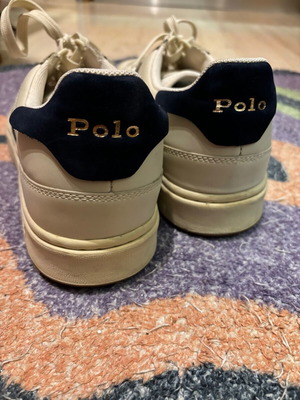 Polo Ralph Lauren Court Shoes като нови, бели и сини, номер 45
