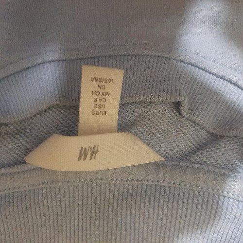 H&M woman's sweater light blue with Venice logo used