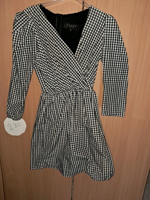 Lynne short checkered dress like new, size M 38