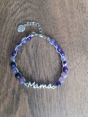 Handmade bracelet new with purple stones