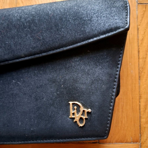 Vintage clutch Christian Dior χειρός μαύρο σαν καινούργιο