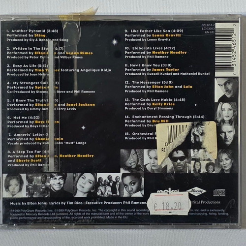 CD Elton John And Tim Rice - Aida used