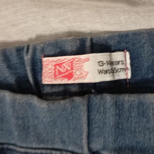 Girls' jeans used, blue, size 13 - 14 years, waist 65 cm