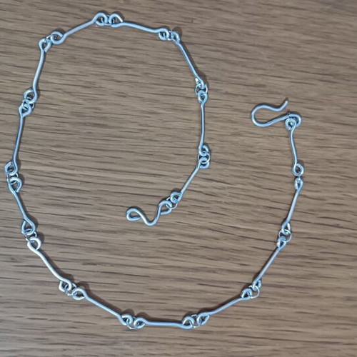 Chain bar handmade silver aluminum wire
