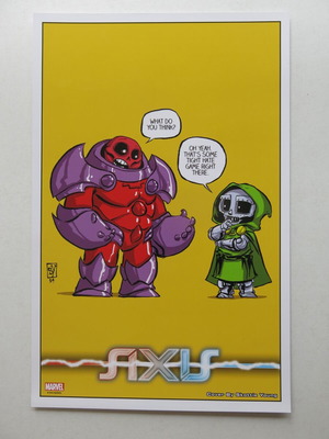 Skottie Young Promotional Art Print Avengers & X-Men AXIS #1 2014 нов