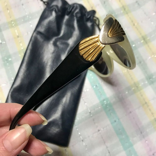 Bolero sunglasses mint Milky and Black new with silver and gold details