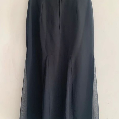 Lydia M skirt with transparent mermaid style, like new, black