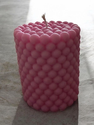 Soya candle pink bubbles new