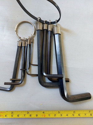 Allen key set used, various sizes
