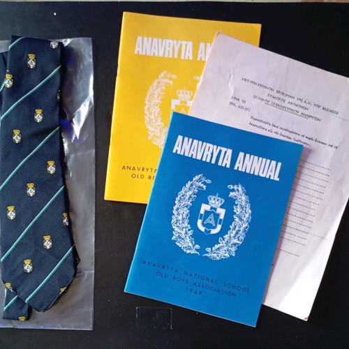 Folder with tie and Anavryta documents used