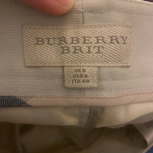 Burberry pencil skirt like new, denim fabric, beige, UK size 8