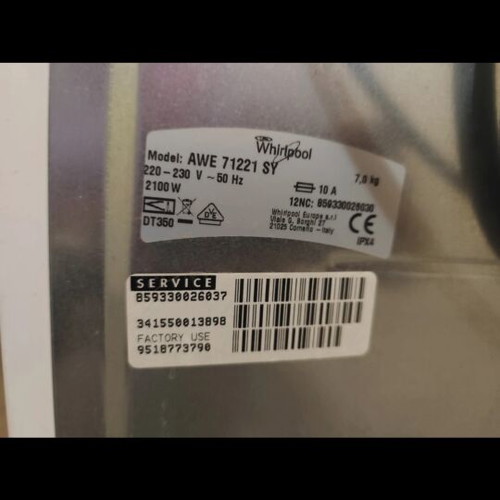 Whirlpool AWE 71221 SY washing machine, 7.0 kg