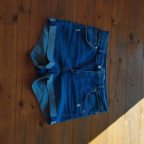 Bershka denim shorts like new, size L 40 12, blue