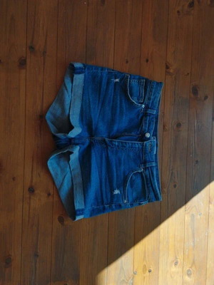 Bershka denim shorts like new, size L 40 12, blue