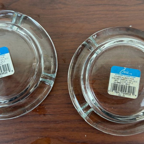 Ashtray set of 2 Crisa Libbey Comercial S. de R.L. de C.V. like new