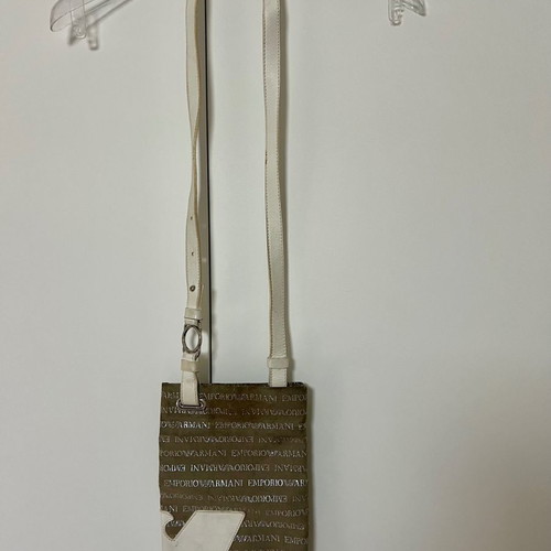 Armani crossbody bag used with fabric and leather details