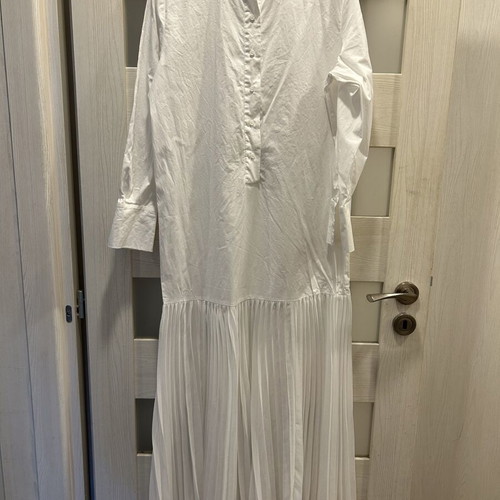 Zara white pleated shirt dress XS like new