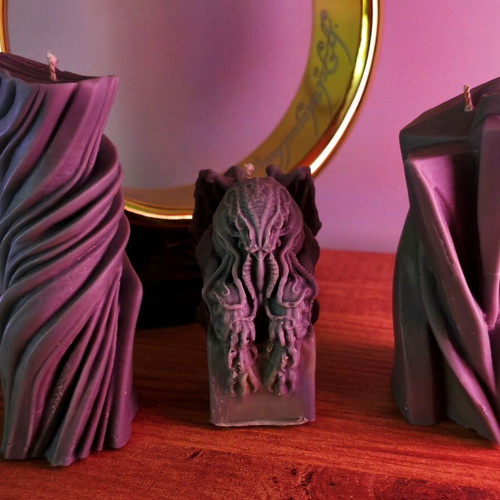 Handmade Cthulhu scented candles set inspired by R'lyeh