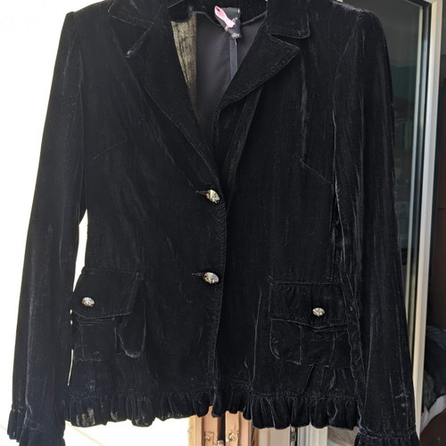 Danoff velour jacket used, black, size M
