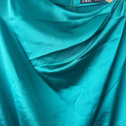 Zara satin dress like new, green, size XXL -  20,00 - Vendora.cy