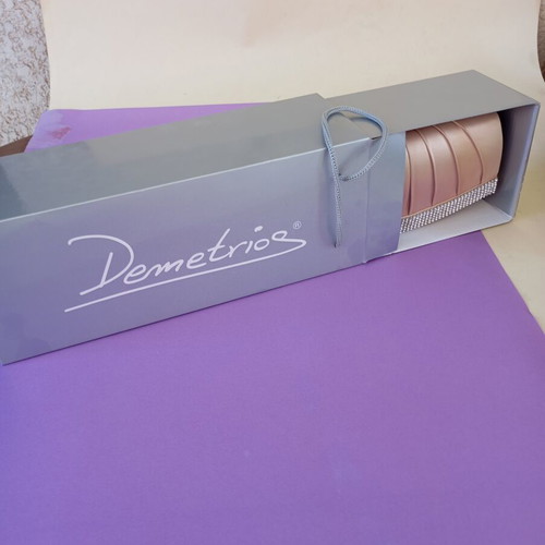 Demetrios clutch bag like new, beige with strass