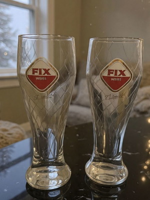 Fix beer glasses large collectible new