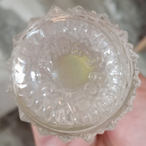 Vintage Glass Decanter with Diamond Point Pattern like new