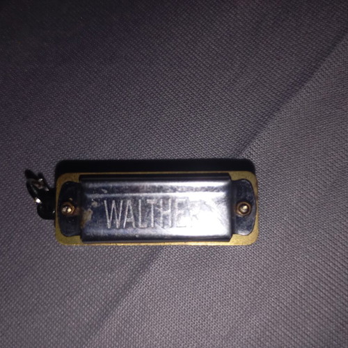 Walther Miniature Harmonica Keychain Like New