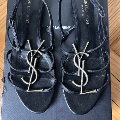 Saint Laurent sandals used, size 37, black