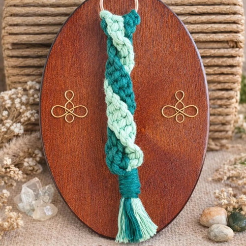 Macrame Keychain Made to Order, Twin Flow Series Multicolor