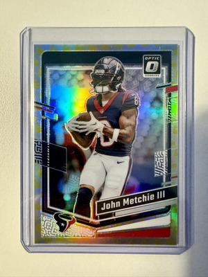 2023 Donruss Optic John Metchie III Flex Emoji Prizm Card #74 Texans new